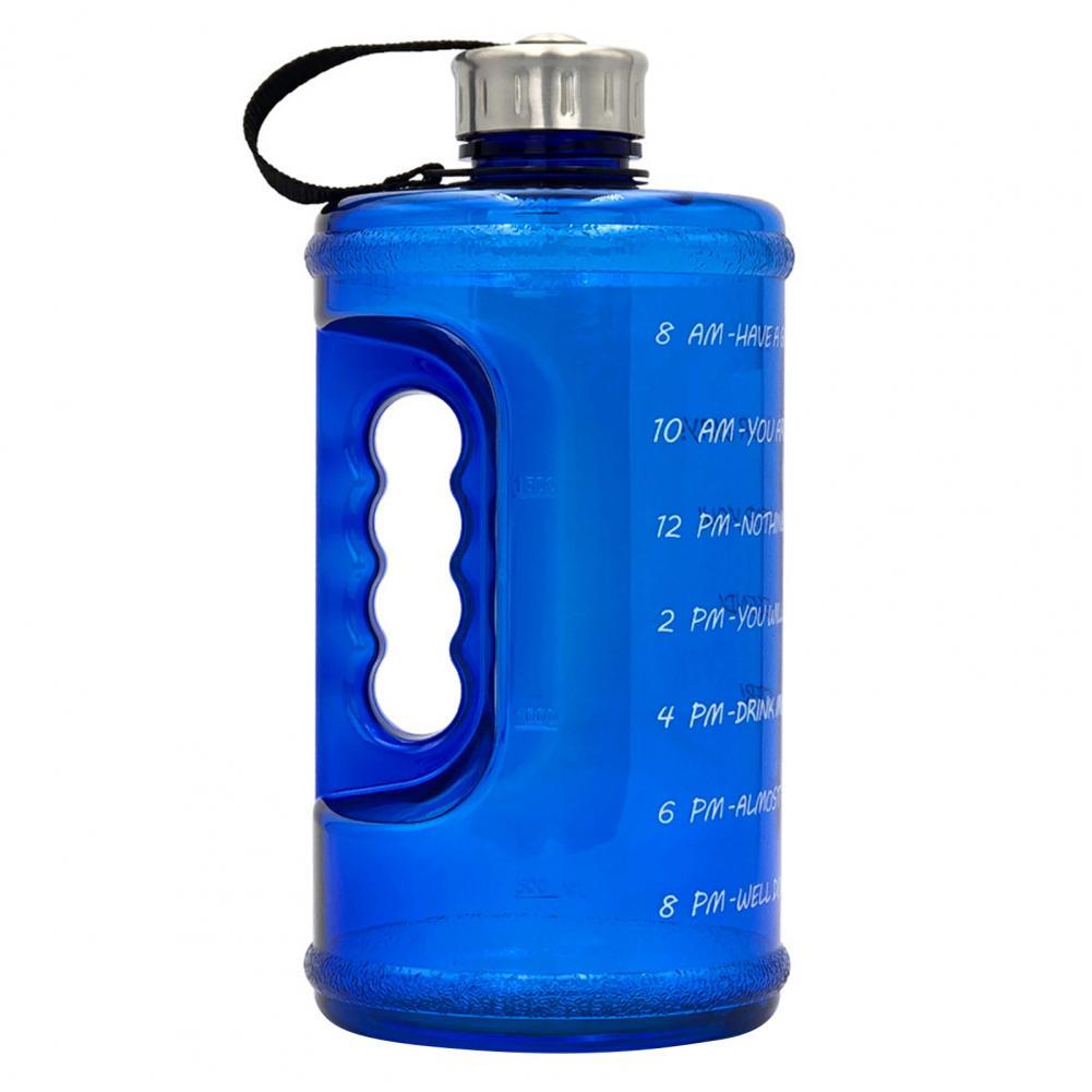2.2L Good Sports Mug BPA Free Non-slip PET Sports Bottle with Scale Mark:  Blue