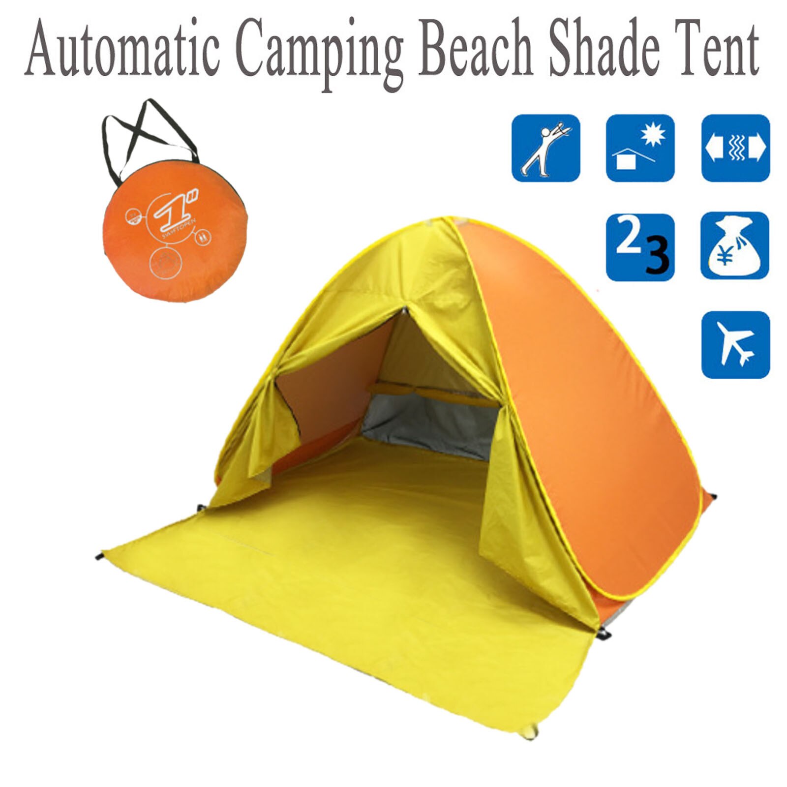 Portable Automatic Set-up Camping Beach Shade Tent Outdoor UV Protection Tents Portable Tent With Mesh Curtain Camping Shelter