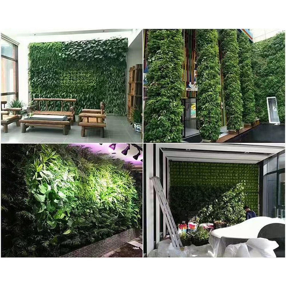 36-kieszenie 1x1m 5 kolorów kwiaty na ścianę rosną torby kieszeń pionowy ogród sadzenia wiszące domu roślin narzędzia tkaniny sadzarka warzyw