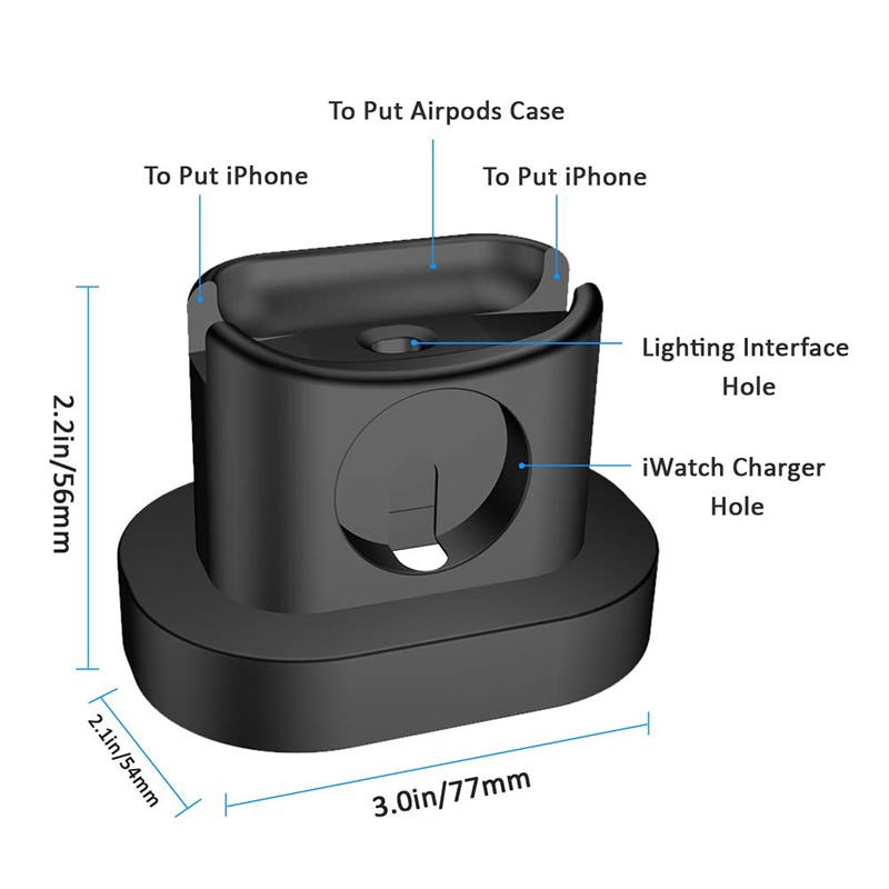 2 In 1 Lade Dock Station Für Iphone X Iphone XS Iphone 8 Lade Basis Für Apple Uhr 4 3 2 nachttisch Gebühr Stehen Halter