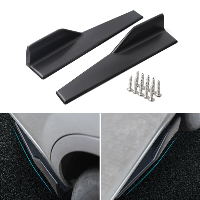 2Stck Universal- 45cm Auto Breite Körper Seite Röcke Splitter Bausatz Geändert Sideskirts Rocker Anti-kratzen Winglet FlüGel stoßstange