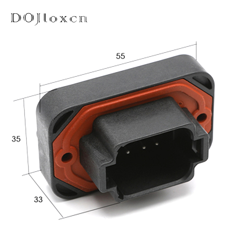 1 Set DT06-08SD Deutsch 8 12 Pin Connector Waterproof Male Female Pair Wiring Plug DT04-08PD DT15-08PD DT04-08PB-L012 DT06-08SC: Orange
