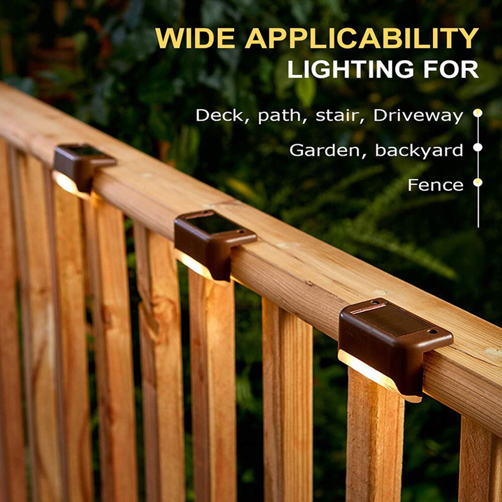 Luz LED para vallas 16 Uds., luz Solar para escaleras y caminos, lámpara impermeable para caminos de pared, iluminación para jardín, paisaje y patio