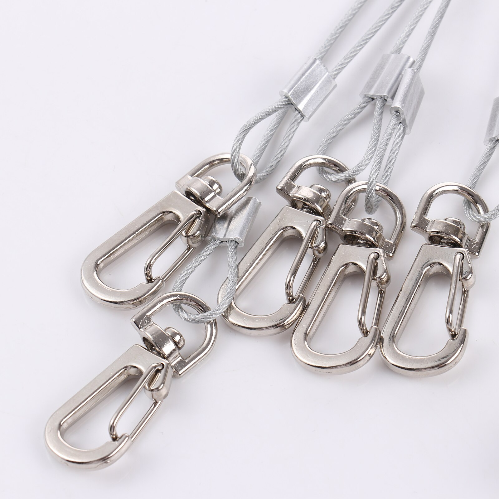 5Pcs Steel Cable Adjustable Heavy Duty Mirror Hanging Wire With Hook Wall Mount Suspension Cable Metal Hook Safe Hanging Wires