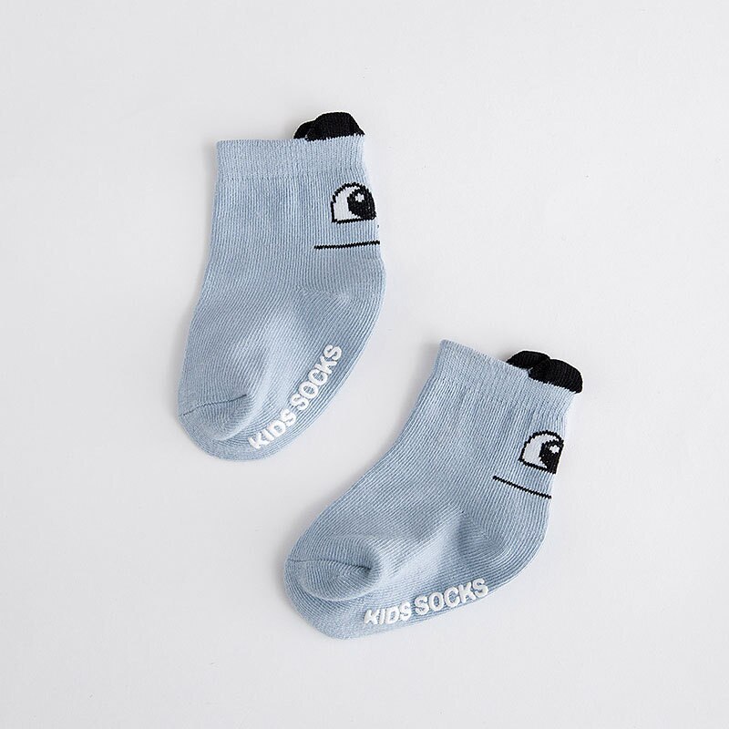 Chaussettes antidérapantes pour enfants de 0 à 2 ans, 4 paires, pour garçons et filles: Bleu / 24-48M