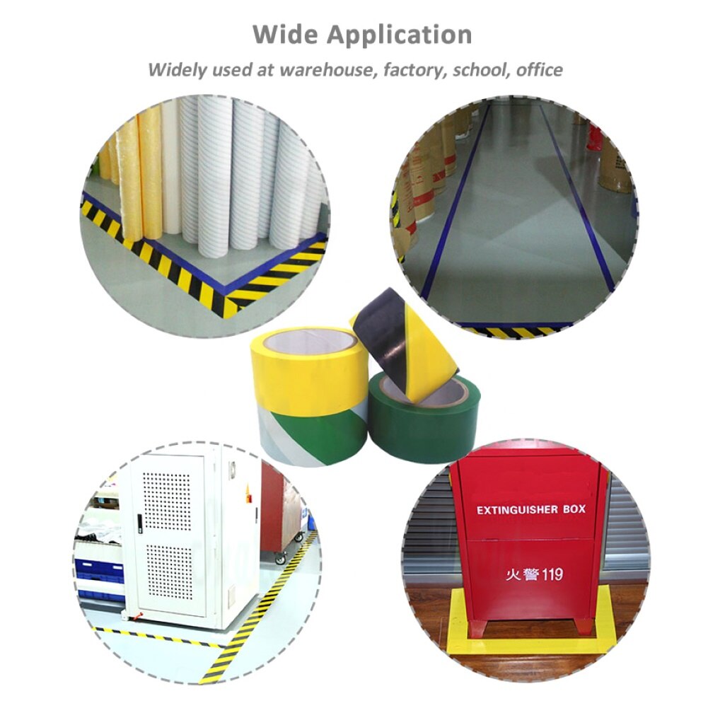 Warehouse Factory Waterproof PVC Caution Barrier Marking Safety Warning Tape