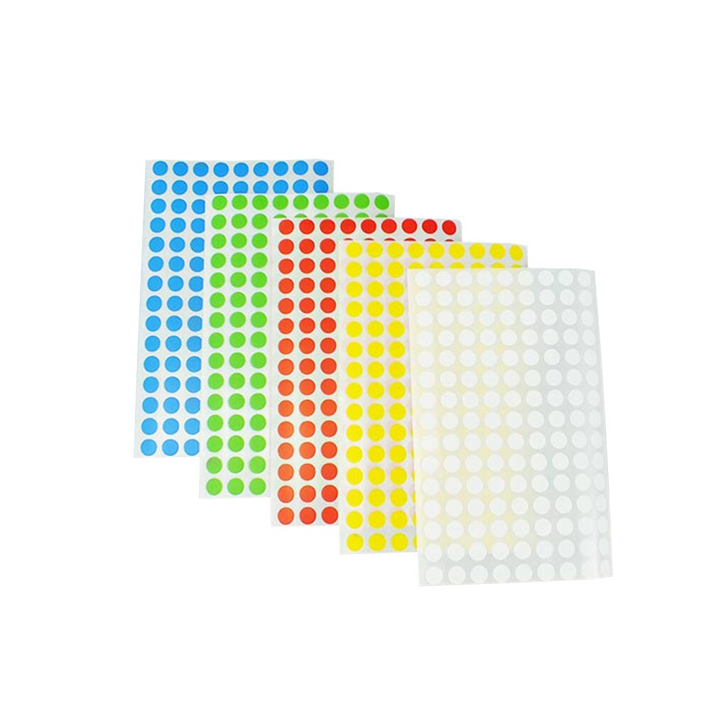 Laboratorieartikler farvede prikker etiket laboratoriekontor selvklæbende mærkat etiket eksperiment forbrugsvarer sticky notes papir 8-20mm