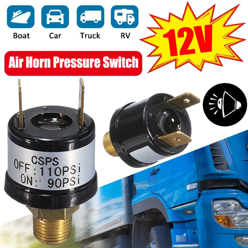 Pressione dell'aria del compressore a tromba 12V 3.5A 90-110PSI 120-150PSI pressostato del serbatoio di stoccaggio della pompa dell'aria dell'automobile