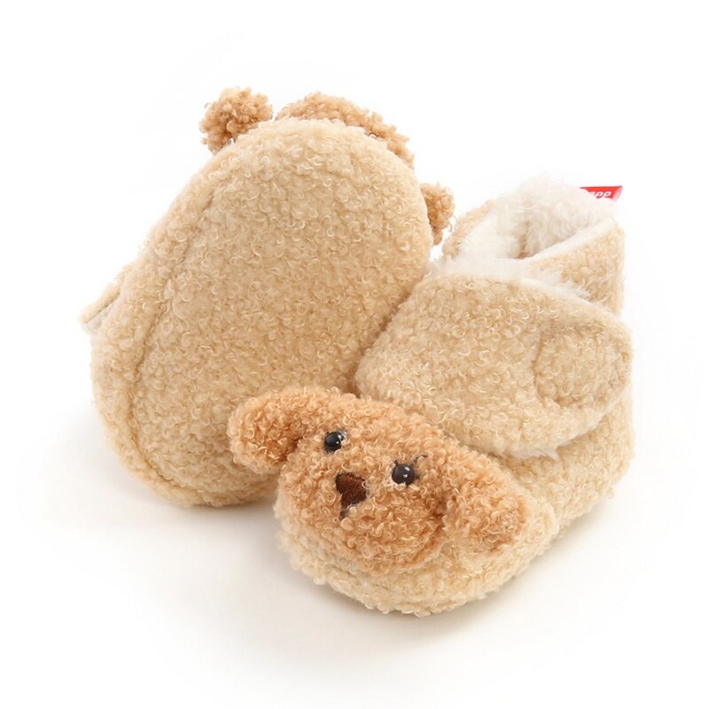 Zapatos cálidos de invierno para bebé recién nacido, calzado infantil de piel para niño y niña, zapatos antideslizantes de suela blanda para niño pequeño, botas: K / 7-12 meses