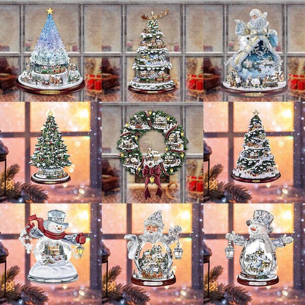 9 Styles Christmas Xmas Window Stickers Wall Home Church Class Shop Decor