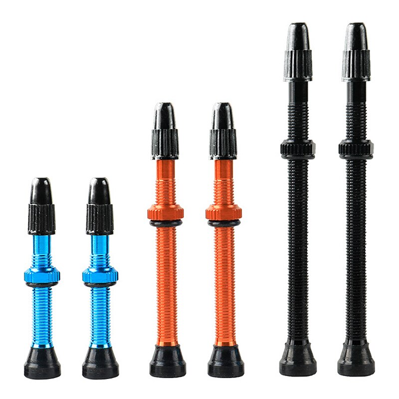 Fiets 1 Paar 40/60/80Mm Valve Voor Road Mtb Fiets Tubeless Banden Messing Kern Legering Stem tubeless Kit Compatibel