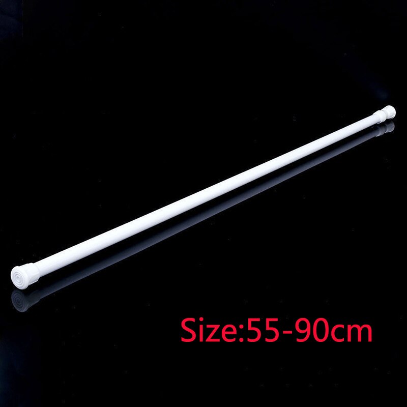Adjustable Curtain Rod Without Drilling Metal Spring Loaded Bathroom Bar Shower Extendable Telescopic PolesHanging Rods 32-90cm: Red