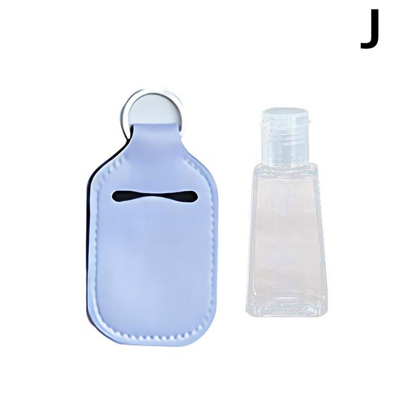 Hand Sanitizer Bottle Mini Portable Travel Silicone Bottles Holder Disinfect Keychain Refillable Bottles with Gel O6X0: J
