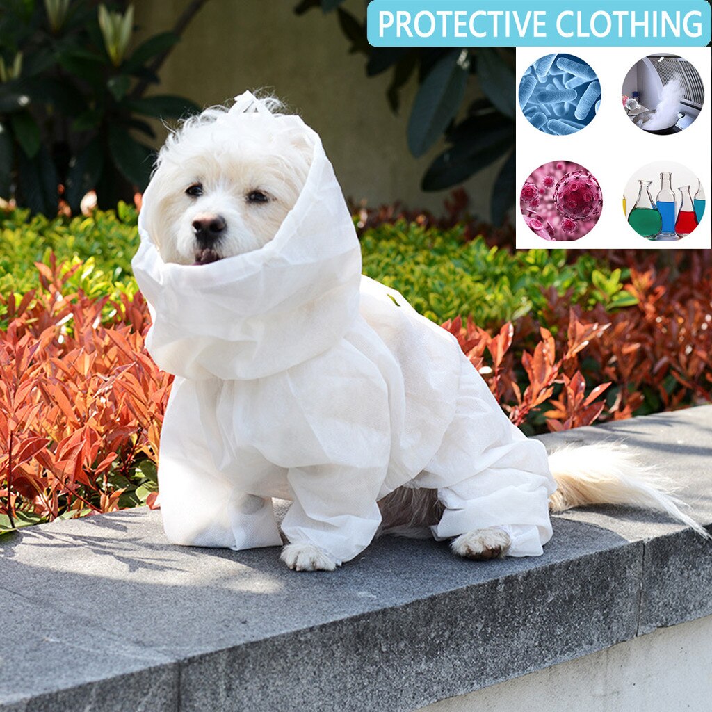 Hond Wegwerp Beschermende Pak Overall Pak Manchetten Outdoor Anti-Stof Jas Shirts Niet-geweven Beschermende Kleding Voor honden