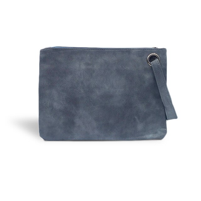 Solid Handtas Vrouwen Clutch Bag Leer Vrouwen Envelop Tas Rits Avondtasje Vrouwelijke Koppelingen Handtas Torebki Damskie: gray blue