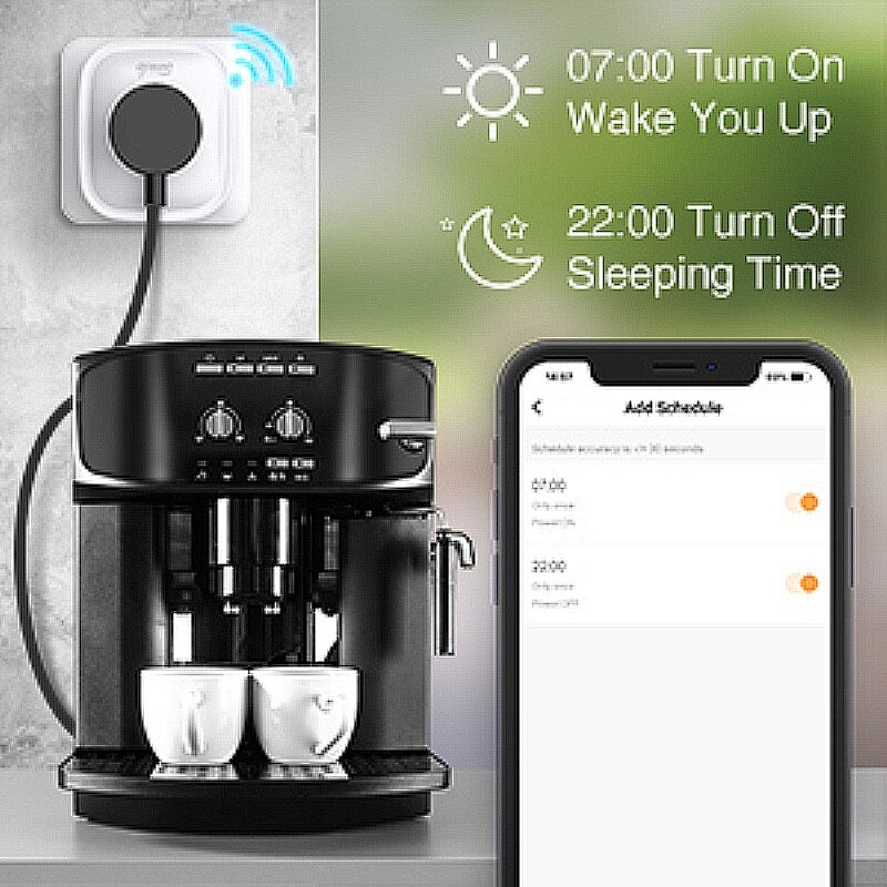 Gosund EU Smart Plug Socket Smart Life Remote Control Tuya WiFi Socket Smart Home Timing Function With Alexa Google Home