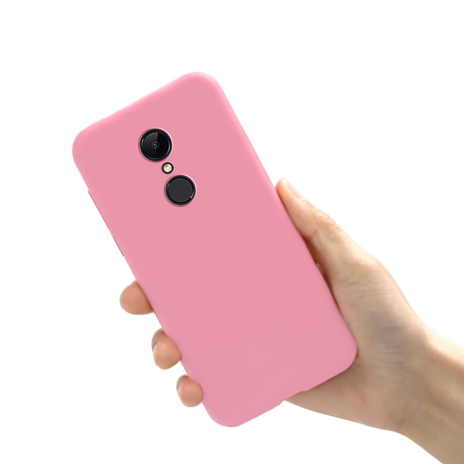 Per Xiaomi Redmi 5 Cassa molle Opaca del silicone Cassa Del Telefono Per Xiaomi Redmi 5 Più Capas su Fonda Xiomi Redmi 5 più di 5 Della Copertura Custodie: Redmi 5 (5.7) / Pink