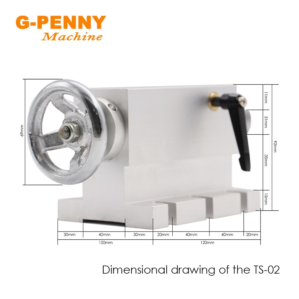 Tailstock Movable Optional Base / Three Heads Tailstock work with Rotary/ A/4th Axis For CNC Engravin Machine