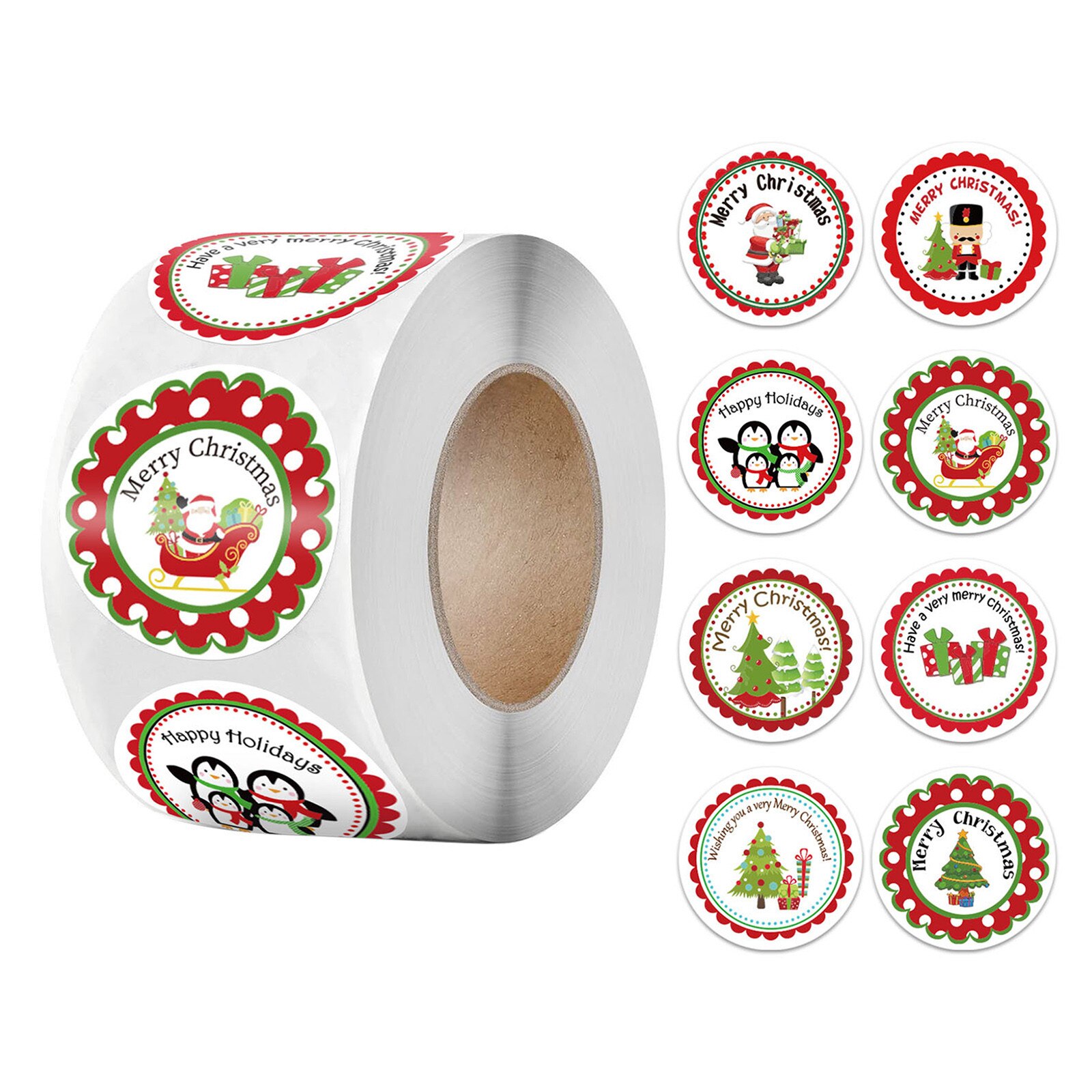 Pack klistermärke jul dekorera 1 rulle 500 inlägg jul jul dekorationer рождество