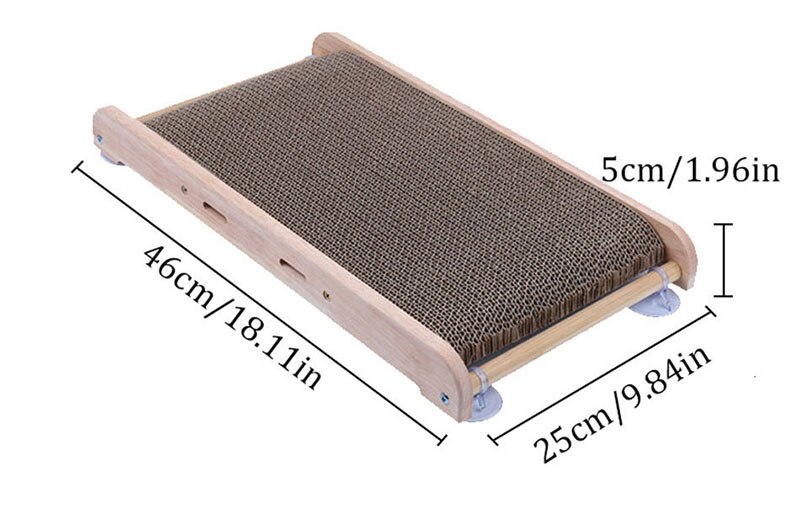 Upright Cat Scratcher Board Pad Bed Wood Corrugated Cat Scraper Training Suction Climbing Scraper For Cat Claw Pet Toys For Cats