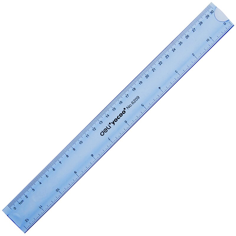 Regla flexible multicolor para estudiantes, cinta métrica de 20cm x 30cm, regla recta, material escolar de oficina: Azul 20cm