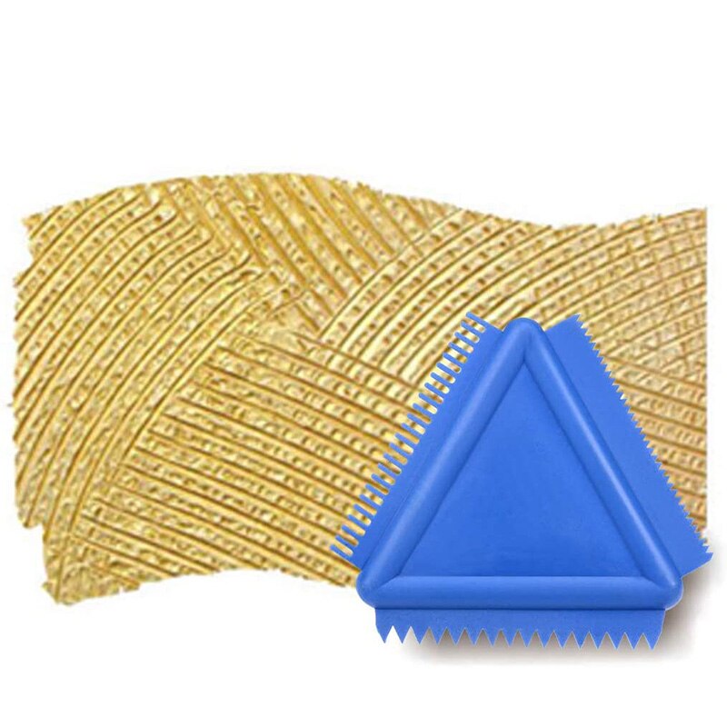 Wood Grain Tool 4 Inch Rubber Graining Pattern Scraper Tool for Wall Painting Decoration DIY MS14(Blue 2Pcs)