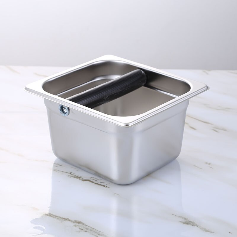 Coffee Knock Box, Stainless Steel Espresso Knock Box Built-in Container for Coffee Ground,Knock Box Espresso