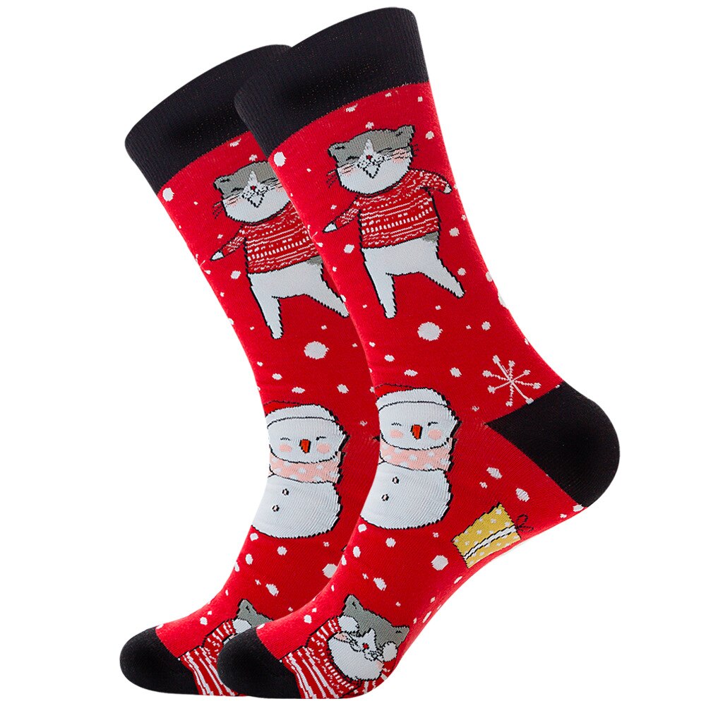 Christmas Socks Happy Socks Men Women Funny Santa Claus Christmas Tree Snow Elk Cotton Harajuku Year: 14