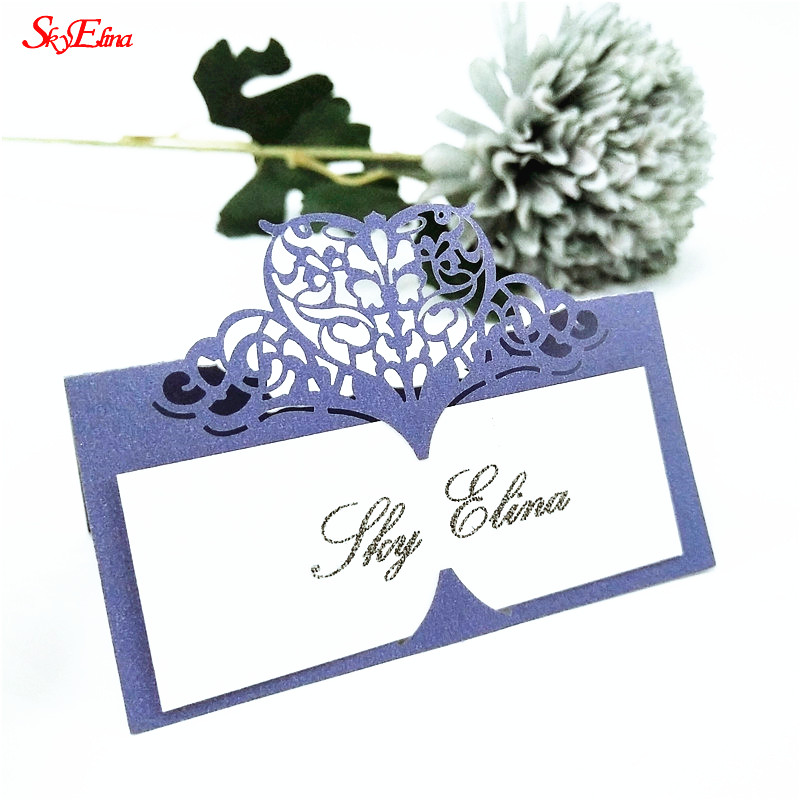 50pcs Party Table Name Guest Place Cards Favor Decoration Wedding Card birthday party Supplies Seating Decoration 5zSH871-50