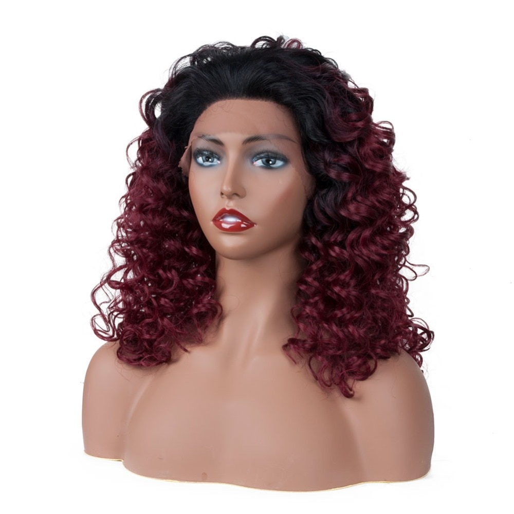 Trends Curly Synthetic hair Lace Front wig High Density Hair Wigs For Women