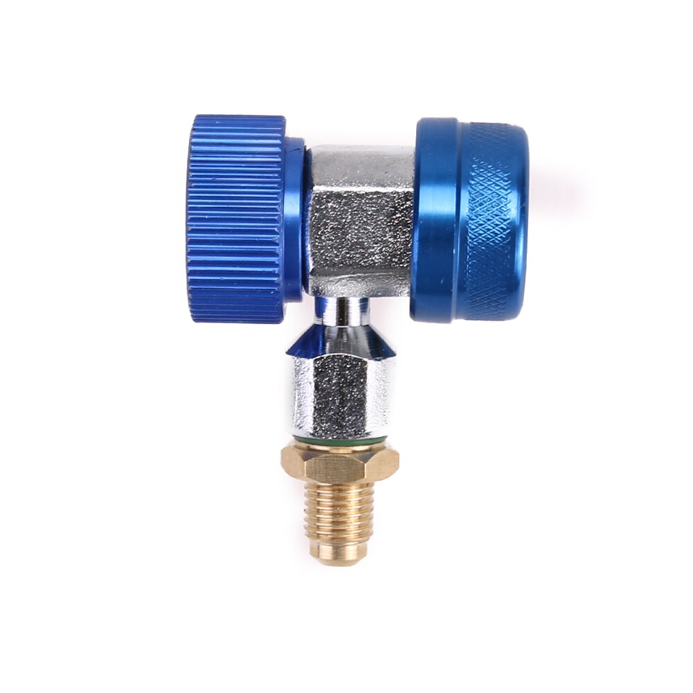 Conector rápido ajustable para aire acondicionado, adaptador de alto y bajo voltaje, conectores de acondicionamiento de aire para coche, color rojo y azul,