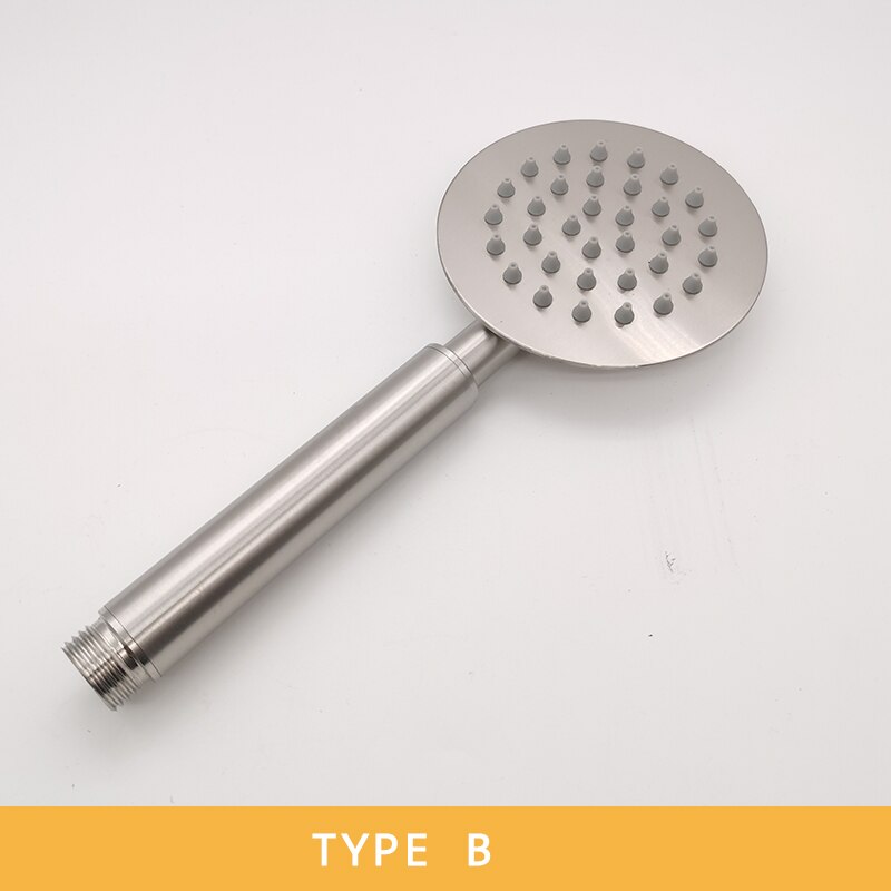 High Pressure Handheld Shower Head with Powerful Shower Spray Matt Metal Stainless Steel Hand Held Showerhead Brushed Finish: B Hand Shower only