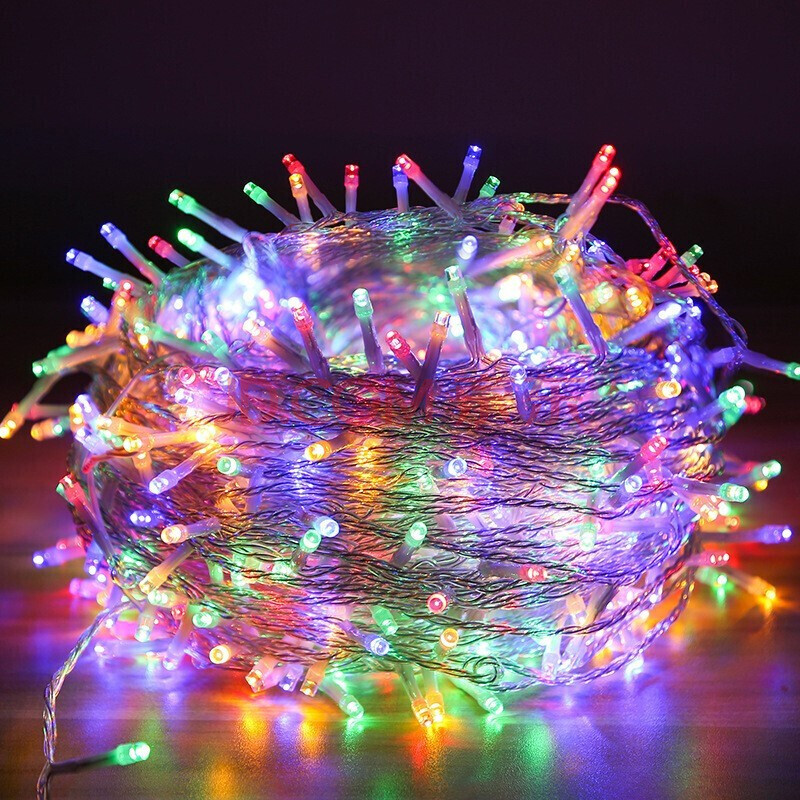 50M/400 LED Fee LED Schnur Licht Girlande draussen Wasserdicht Schnur für Weihnachten Weihnachten Hochzeit Licht Dekoration: Mehrfarbig / 5M 10LED
