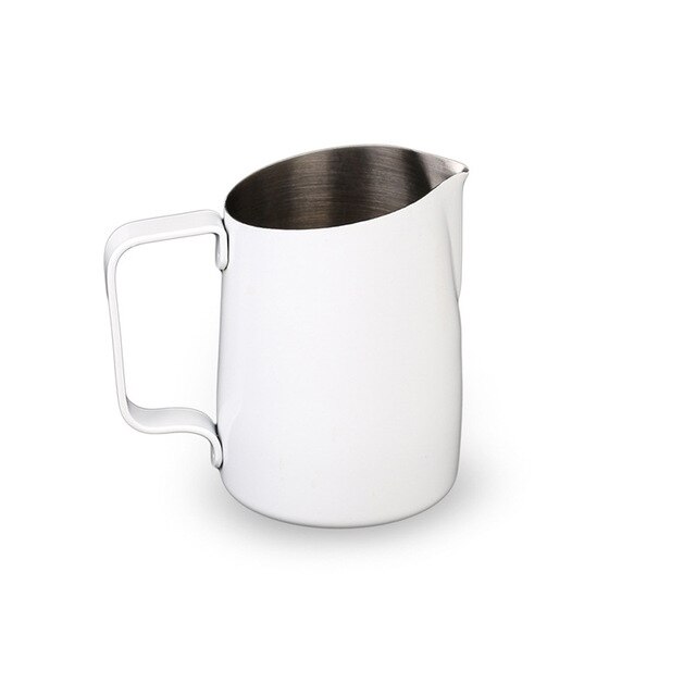 Kaffekanna 450ml mjölkskumningskanna skumskummare expressokopp expressokopp cafeteira espressokoppar skumskummare: Vit