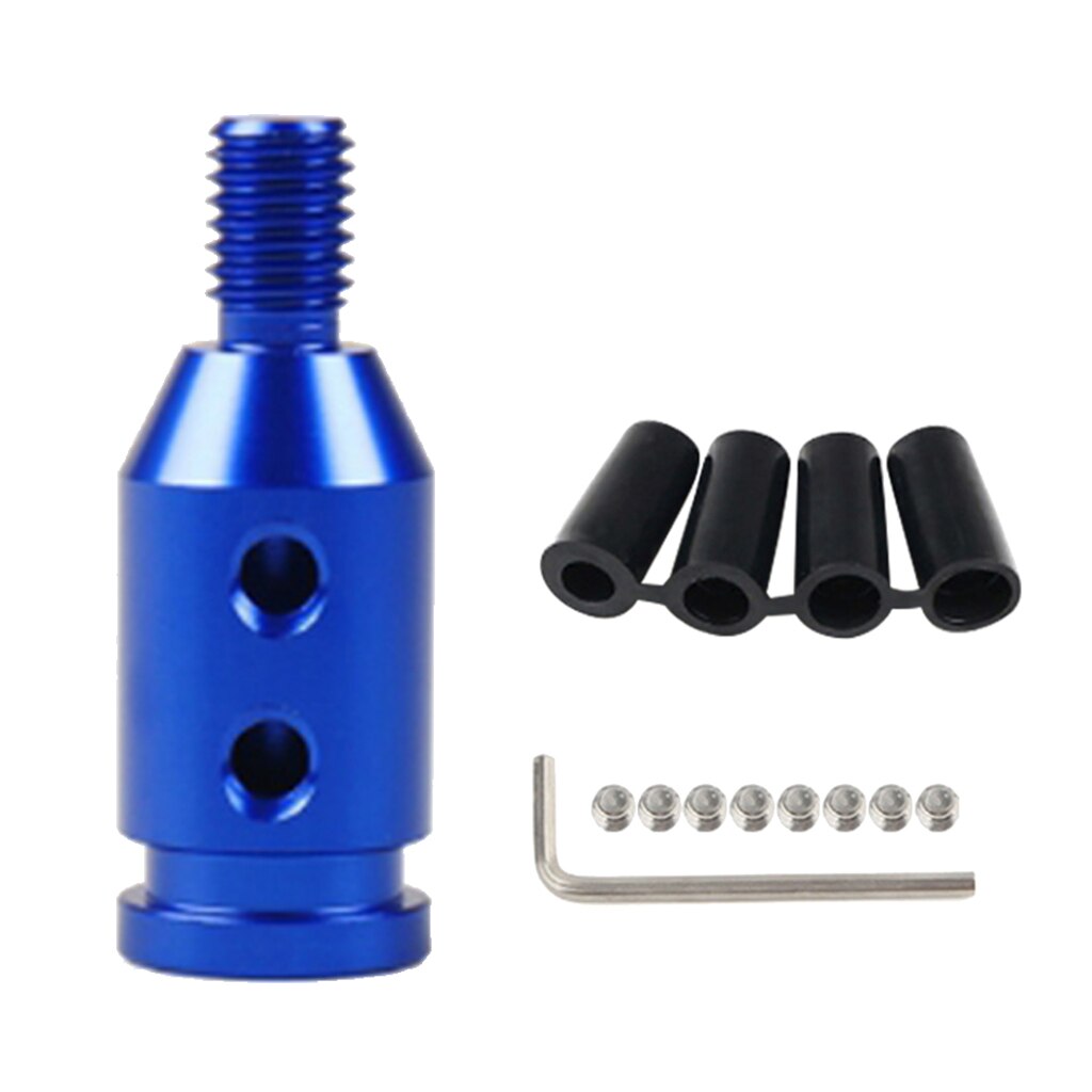 Universal Car Aluminum Shift Knob Adapter For Non-threaded Shifter 10*1.5mm Blue