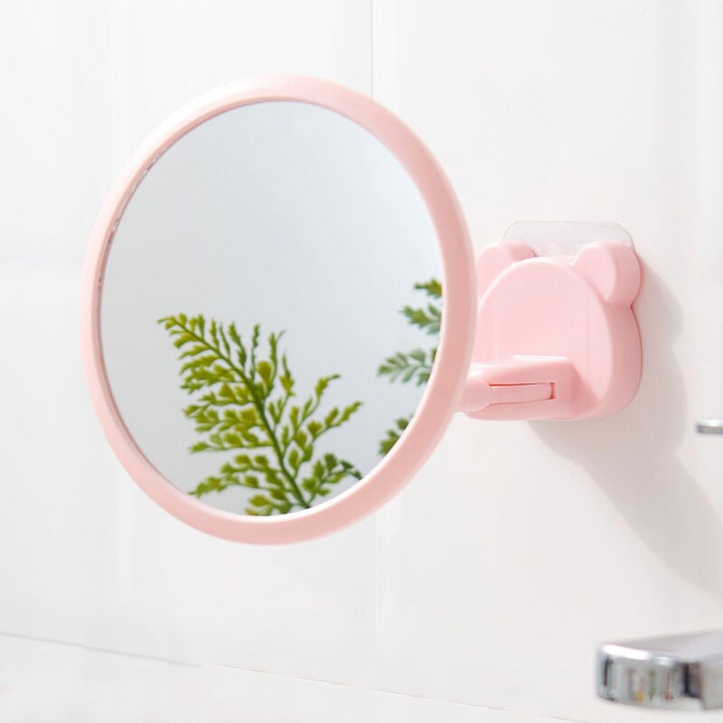 Punch-gratis pasta muur opknoping kleine spiegel huishoudelijke badkamer muur gemonteerde ronde spiegel badkamer muur spiegel badkamer spiegel