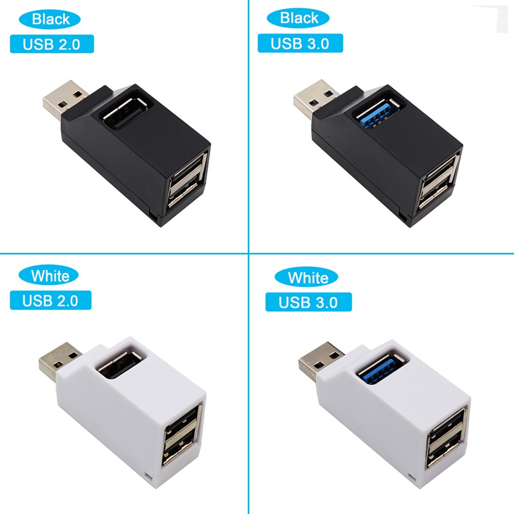 USB 3,0 HUB Adapter Extender Mini Splitter Box 3 Ports High Speed Für PC Laptop U Disk Card Reader