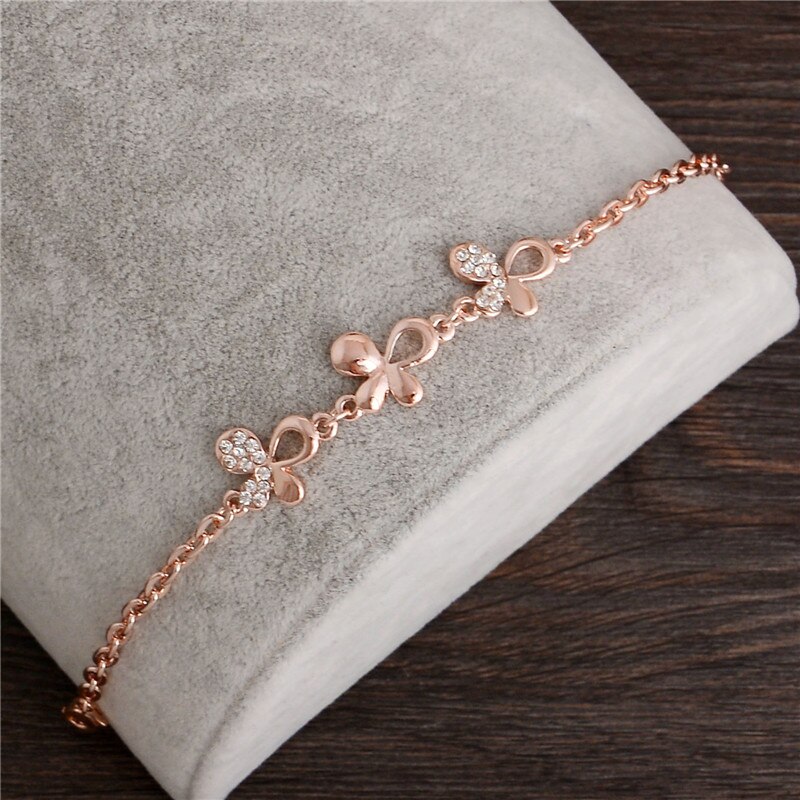 SHUANGR 1pc Rose Goud Kleur Wit Kristallen Vonken Hollow Chain Link Bangle Armband 7 ontwerpen TH358-TH364: H359