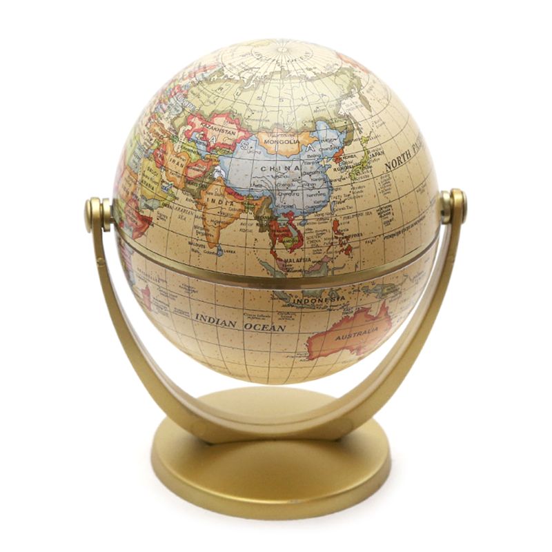 Globo de edición en inglés Vintage, decoración del mapa del mundo, globos de tierra con Base, decoración de oficina y hogar para Aula de Geografía