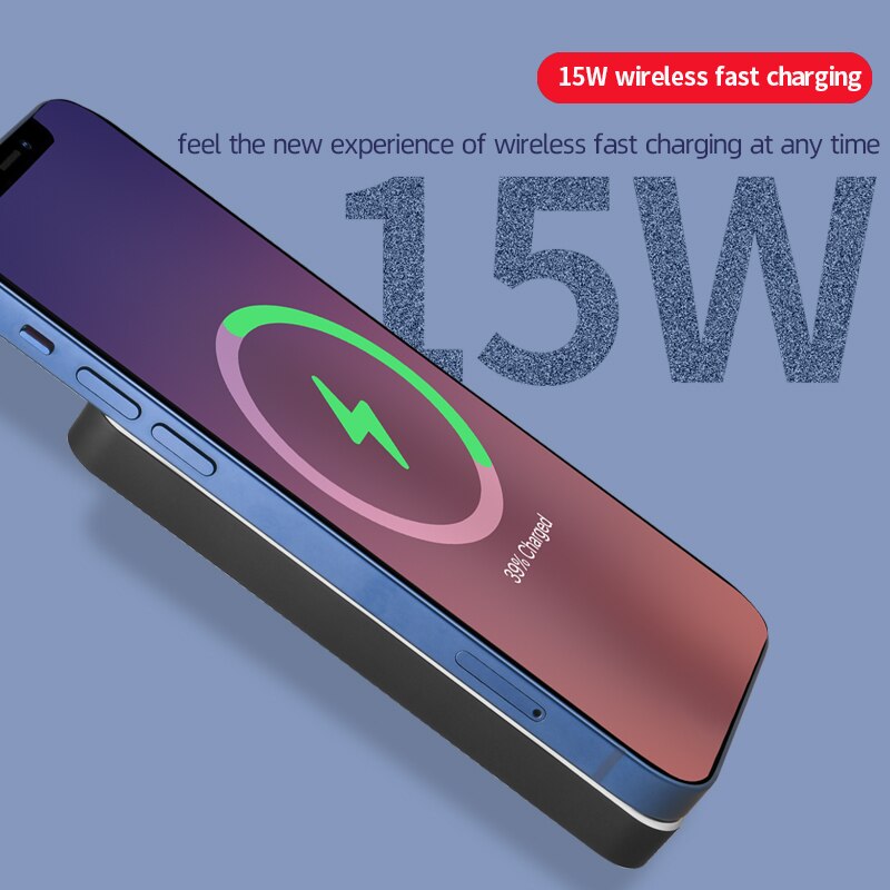 5000mAh Magnetic Wireless Chargers Power Bank For iPhone 12 Max 12Pro 12Mini Magnet Powerbank External Auxiliary Battery Pack