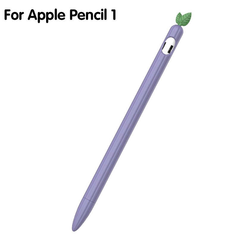 Suave lindo estuches de silicona para lápices para Apple lápiz 1 2 cubierta de cuero para iPad Tablet Touch Pen Stylus protector caso de la cubierta de la manga de la cáscara: For Pencil 1 03