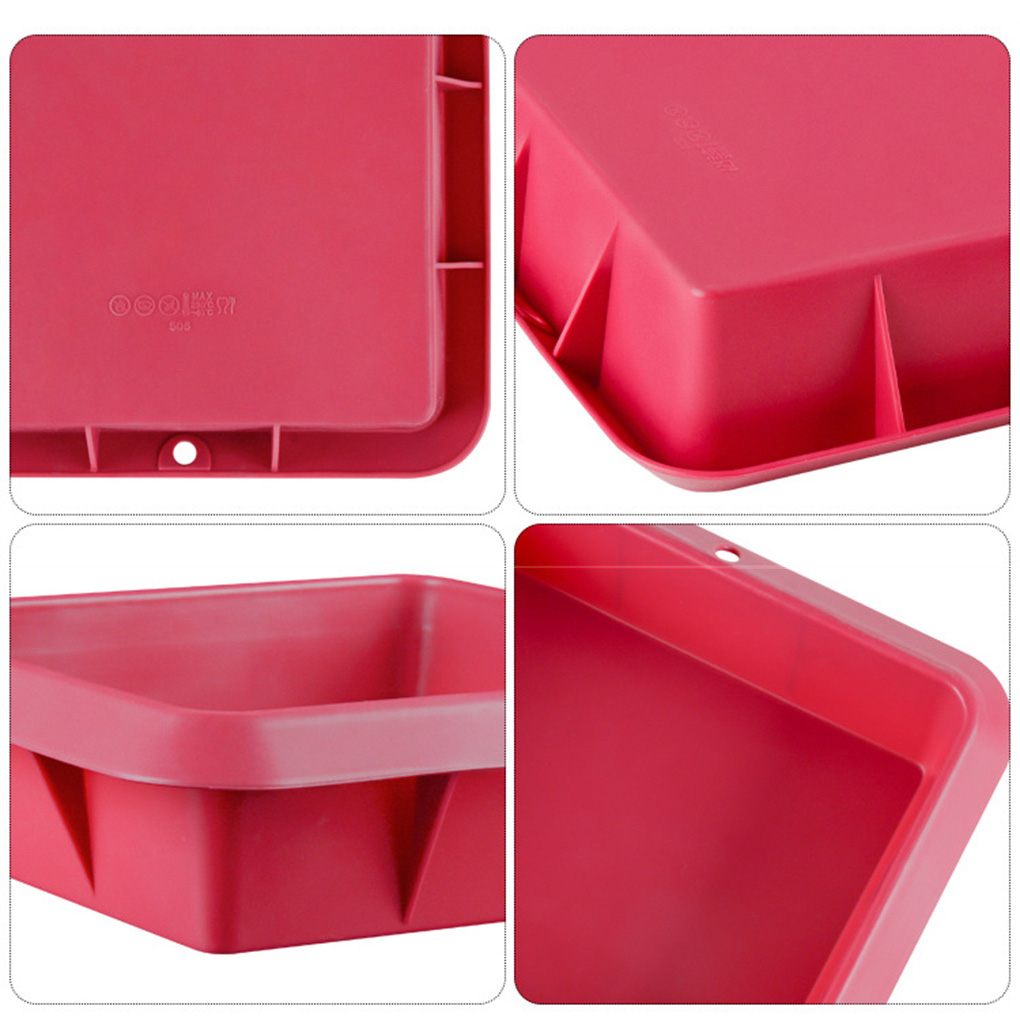 9-Inch Square Cake Pan, Non-Stick European-Grade Silicone Baking Pans Bakeware DIY Cake Tools