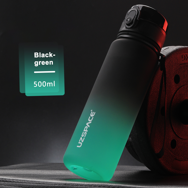 UZSPACE Water Bottle BPA Free Plastic Water Bottle with Carabiner Leakproof Sports Bottle for Gym Fitness 32Oz/1000ml
