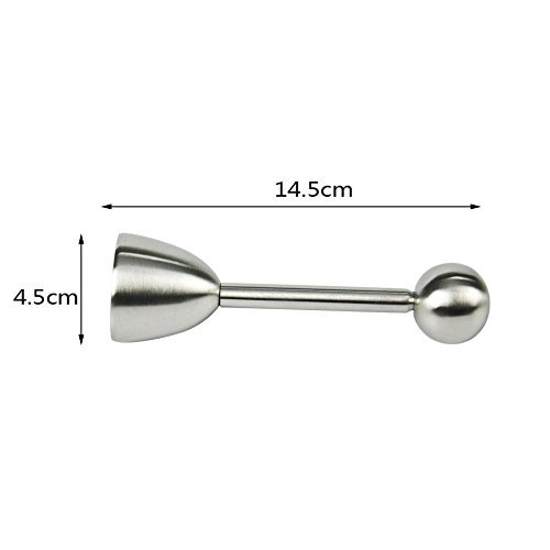 Egg Cracker Topper Stainless Steel Kitchen Egg Cracker Tool for Removing Top of Soft Hard Boiled Eggs Shell Smooth Round Opening