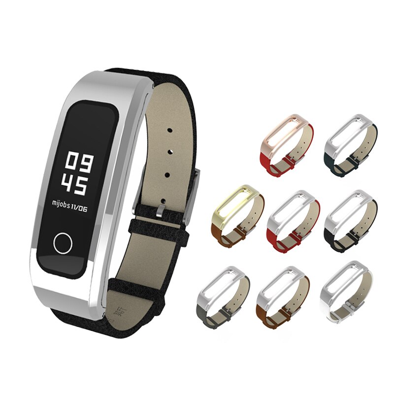 Mijobs Leder PU Handgelenk Gurt für Huawei Honor Band 4 Laufende Band Smart Armband Sport Armband für Honor Band 4 lauf