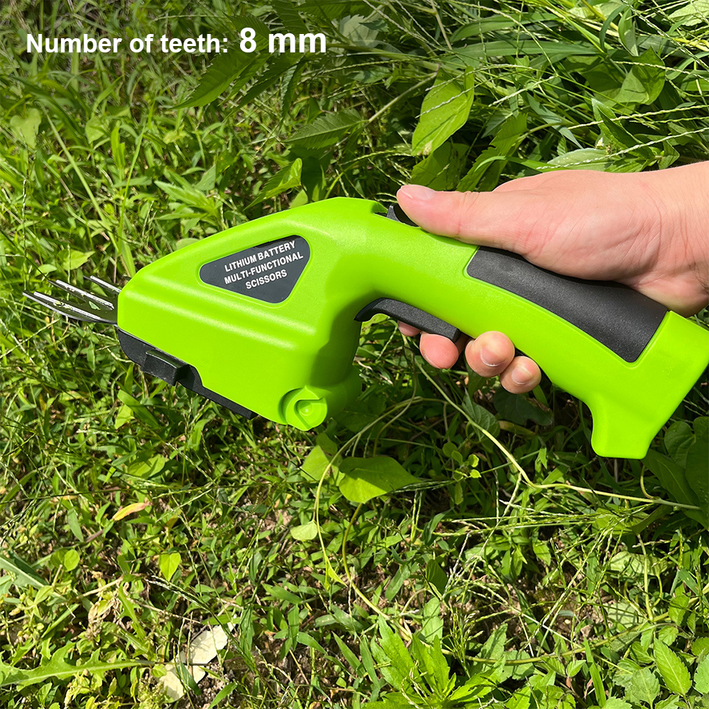 2 In 1 Cordless Electric Hedge Trimmer Rechargeable Handheld Shrub Trimmer Weeding Pruning Mower for Garden Yard Lawn Tools