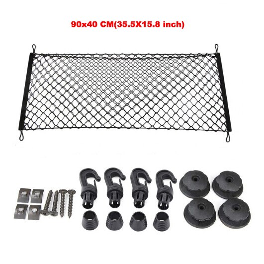 Organizador de almacenamiento de maletero para coche, red de almacenamiento de maletero para Ford EDGE Explorer Expedition EVOS START C-MAX S-MAX Galaxy: 90x40CM