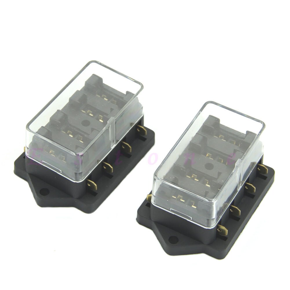 Car Auto 4-Way Standard ATC ATO Blade Fuse Box Holder Distribution Block