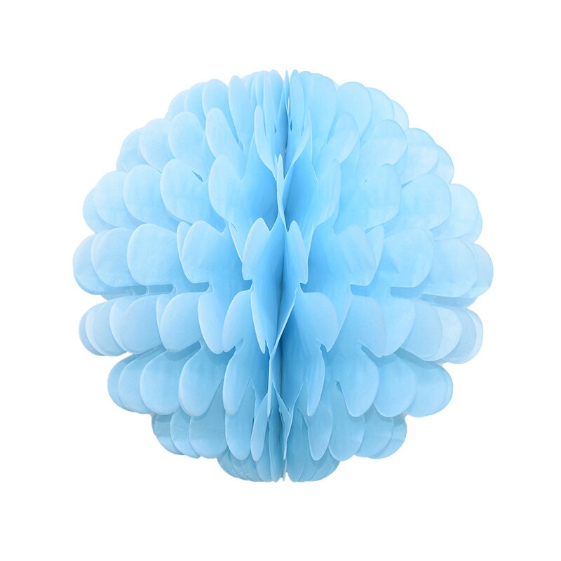 1 pc 20/25 cm Papier Bommel Blume Ball Heimat Hochzeit Dekoration Baby Dusche Geburtstag Partei Liefert Dekorative Papier pom Poms: hell Blau / 25cm