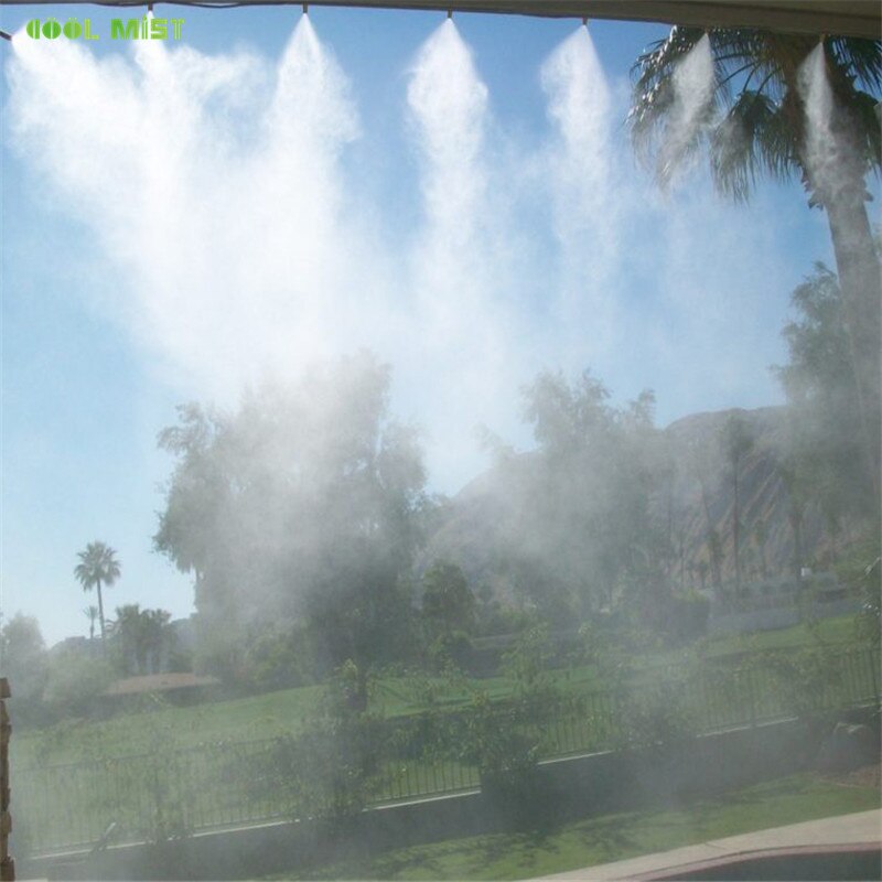 H66 Wasser Nebel Kühlsystem Sommer Sprinkler Messing Düsen Outdoor Garten Gewächshaus Injektor Wasser Spray 6M-18M bewässerung sets